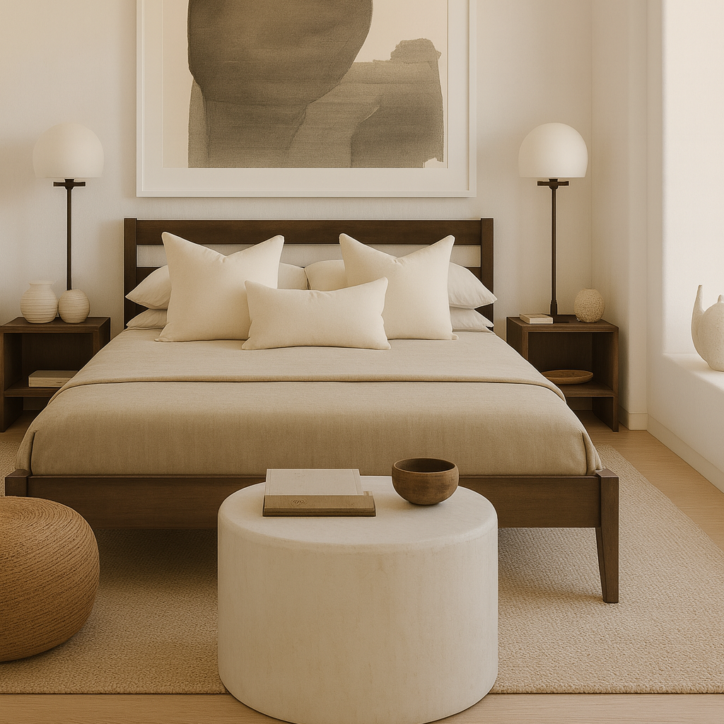 LIT - QUEEN SIZE / PLATEFORME EN BOIS MASSIF GRIS