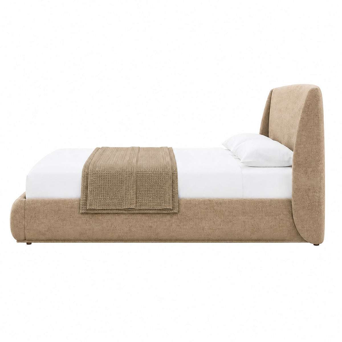 Ursula 60" Queen Platform Bed in Dark Beige