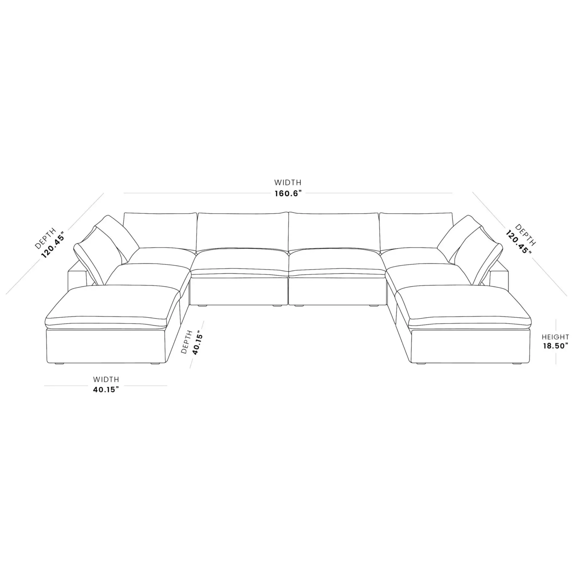 Zen Sky Cloud Sectional Sofa
