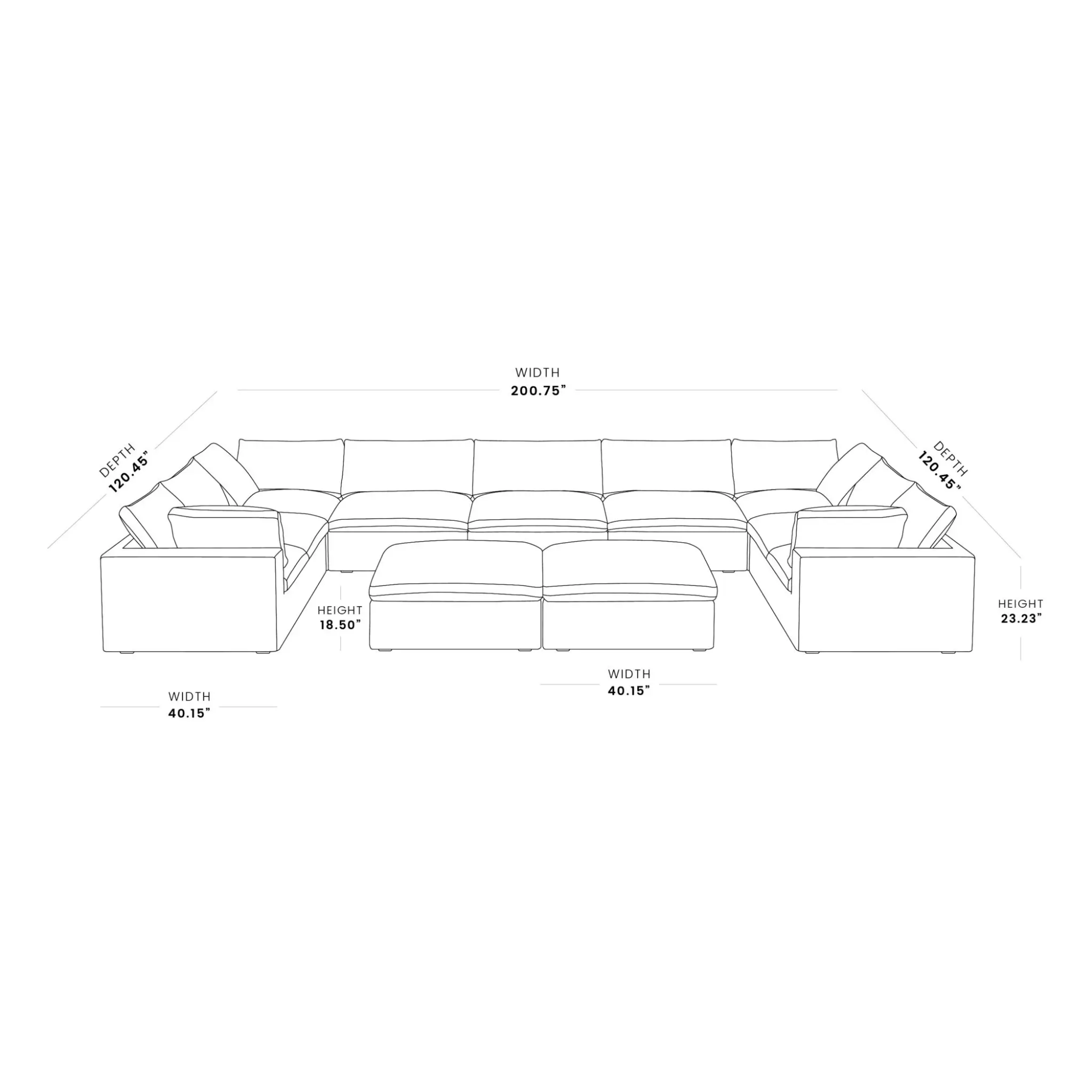 Zen Sky Cloud Sectional Sofa