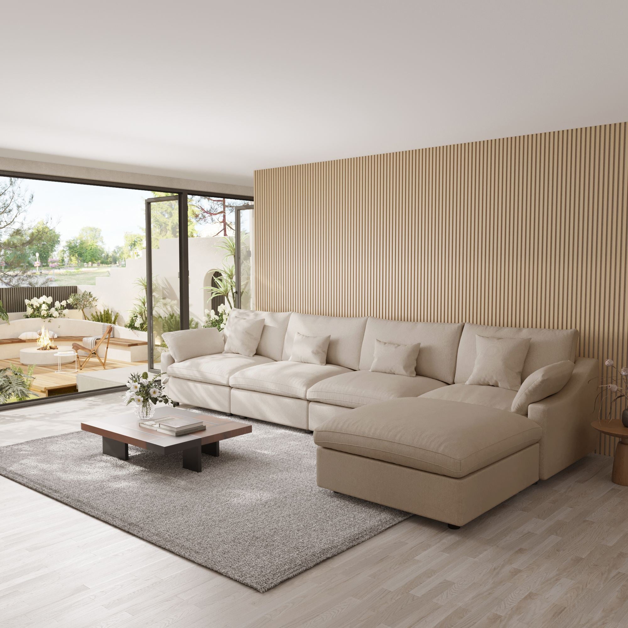 Sky Cloud Slope Sectional Sofa