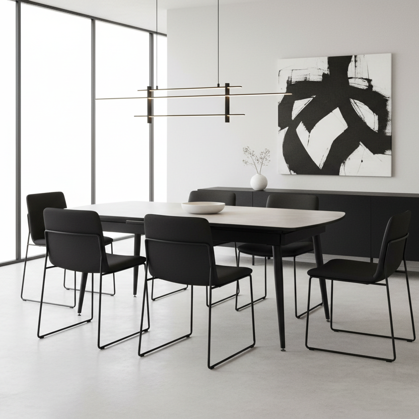 Table de salle à manger Fabian - Blanche