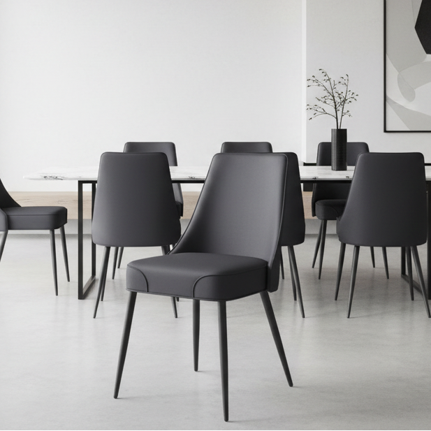 Chaise de salle à manger Koda, similicuir, lot de 2