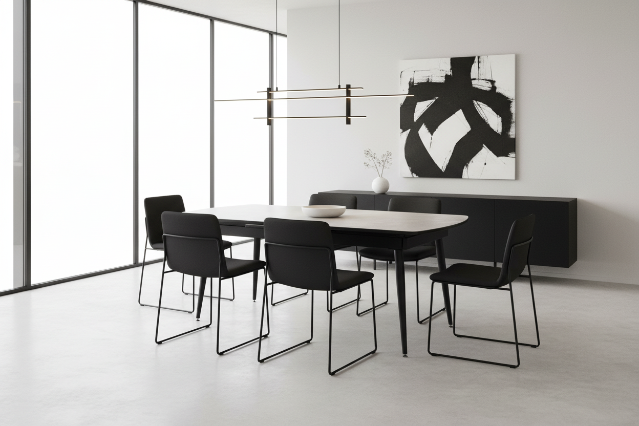 Table de salle à manger Fabian - Blanche