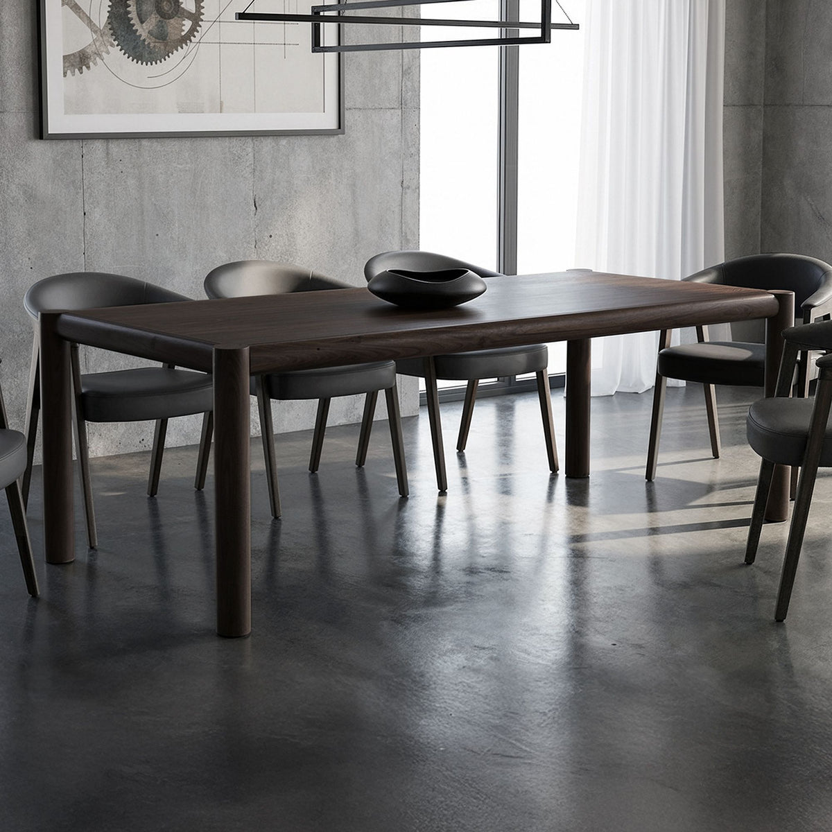 Advik Rectangular Dining Table, 79" in Mocha