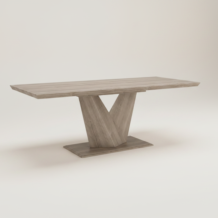 Eclipse Dining Table w/Extension in Washed Oak