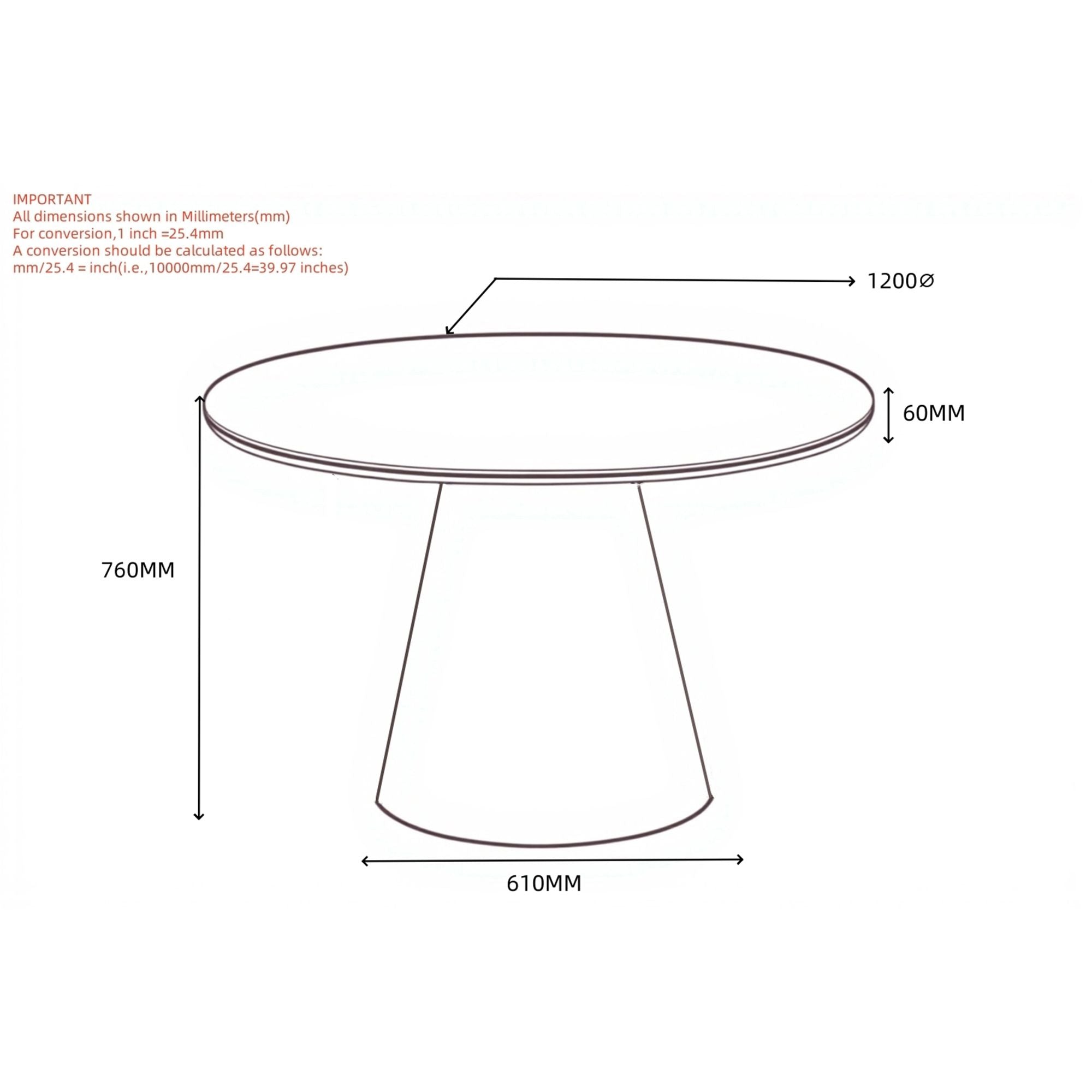 Galio Round Dining Table in White