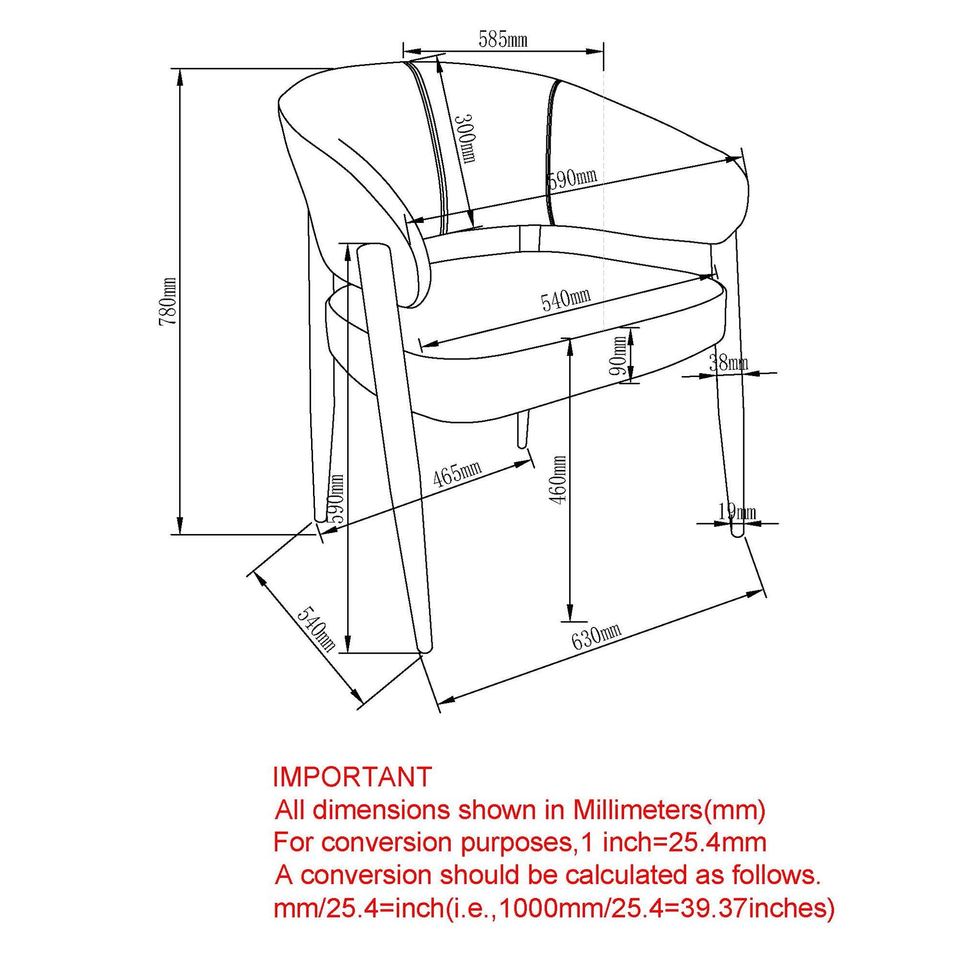 Chaise de salle à manger Bexley, lot de 2