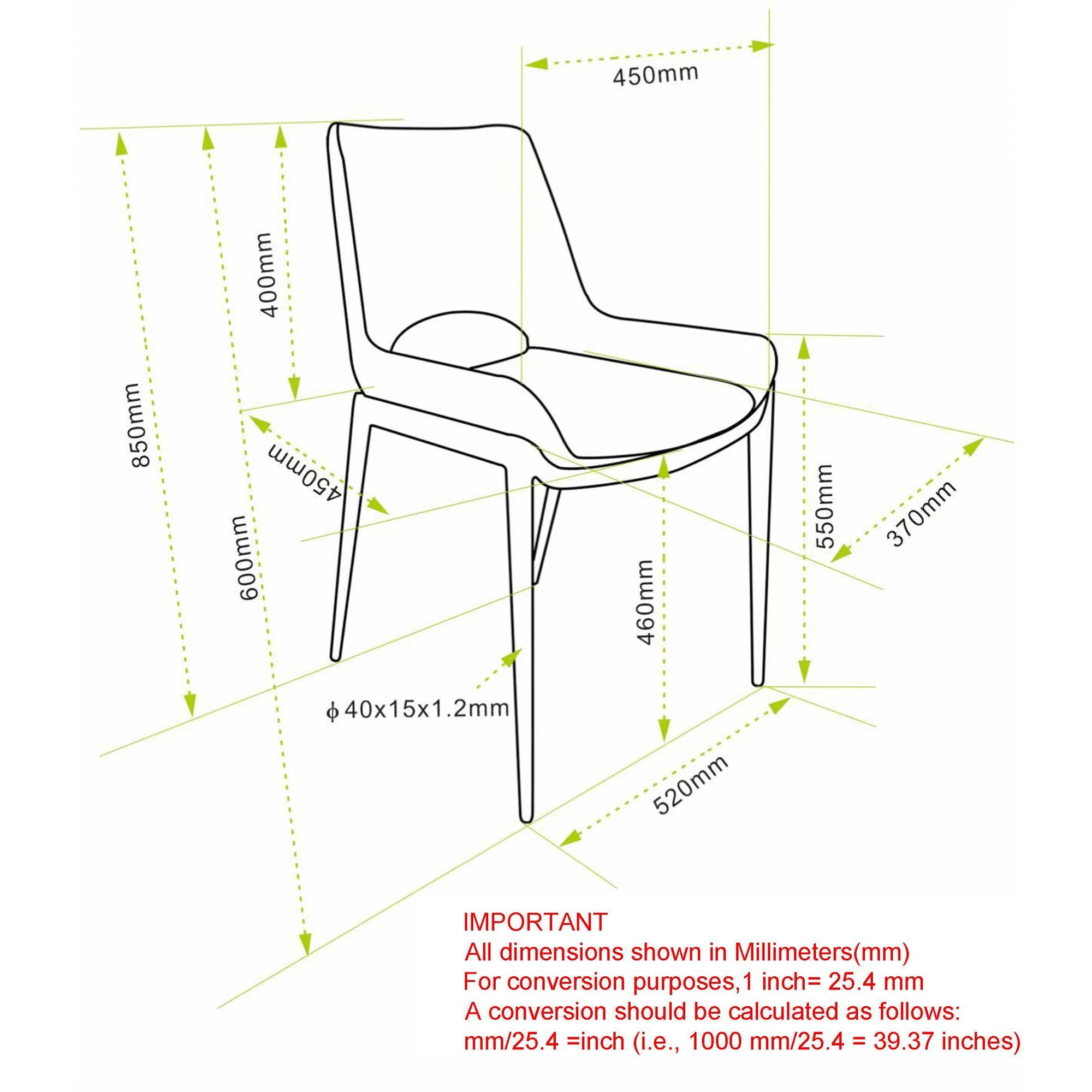 Chaise de salle à manger Bexley, lot de 2