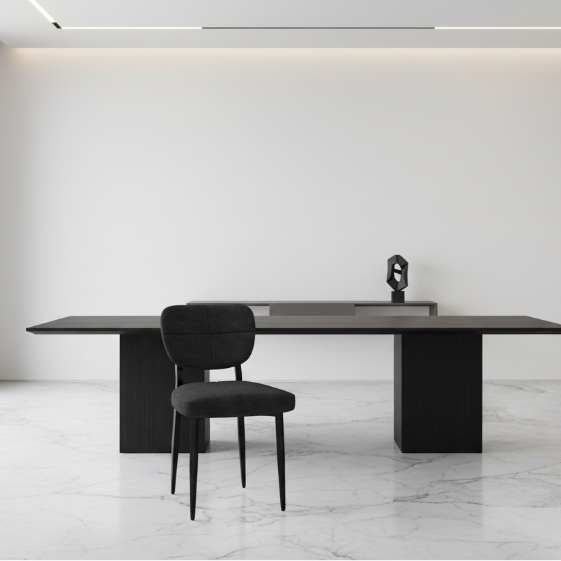 Chaise de salle à manger Zeke, lot de 2, beige et noir