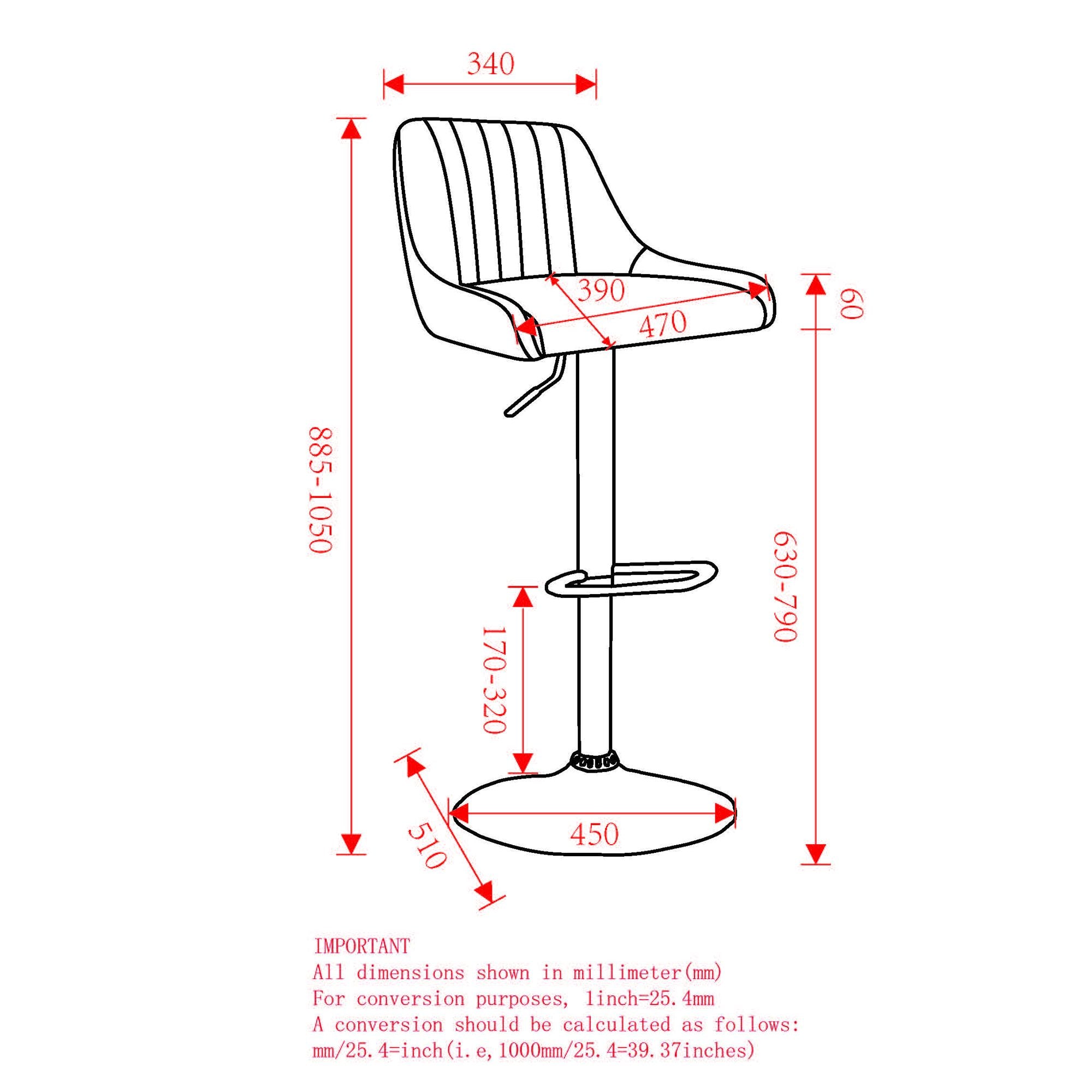 Kron-Air Lift Stool, Set of 2