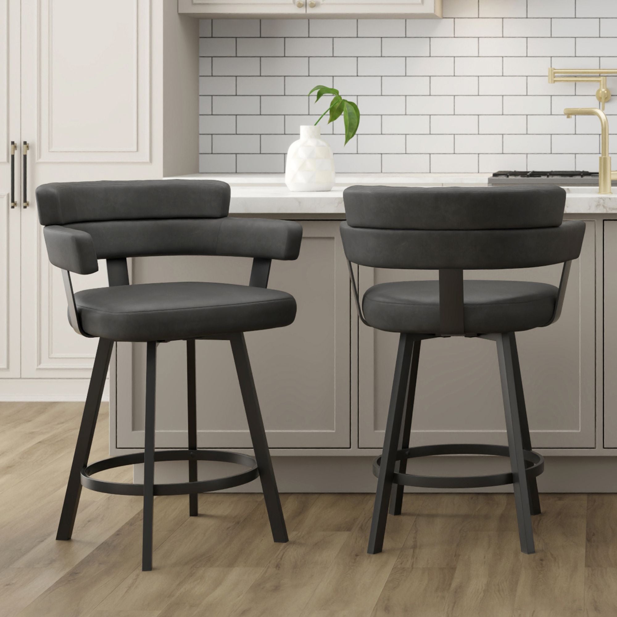Oberon 26" Counter Stool with Swivel, Set of 2