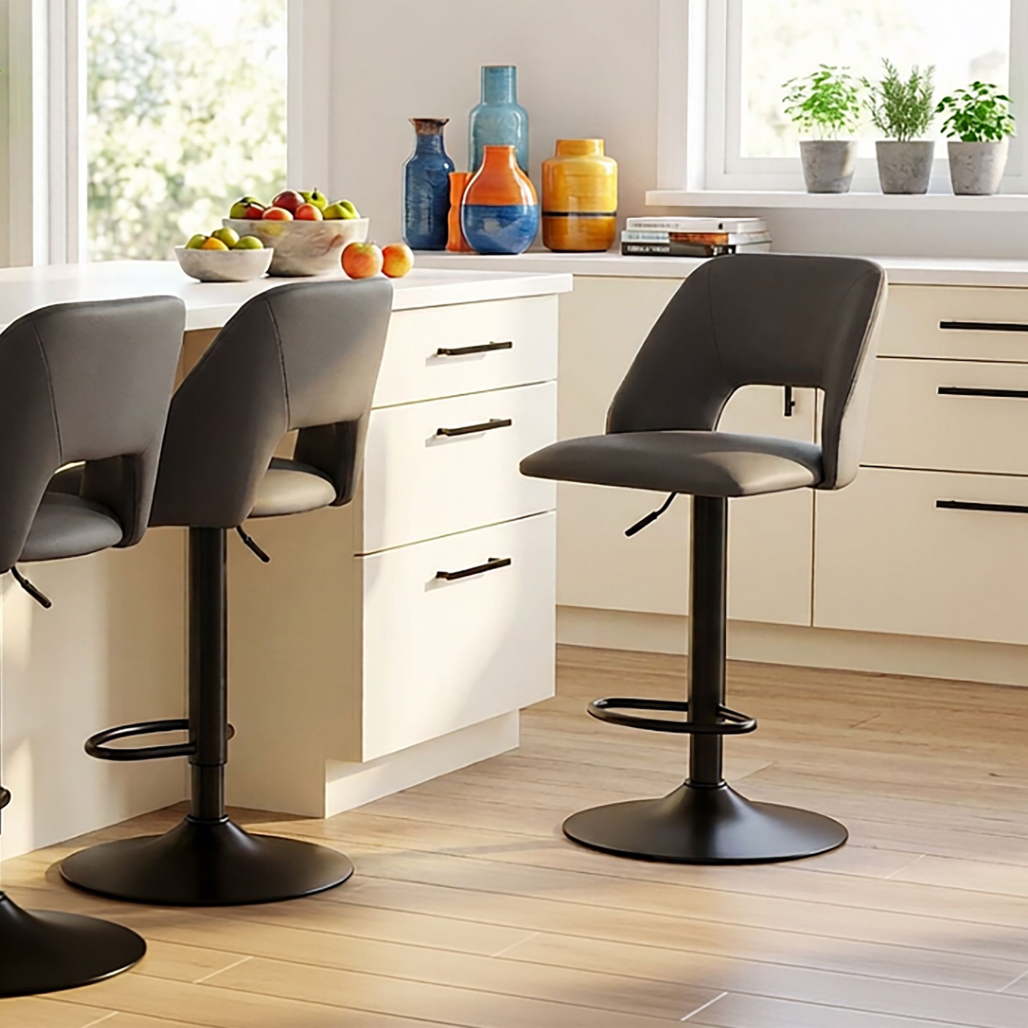 Adler Adjustable Height Stool, set of 2