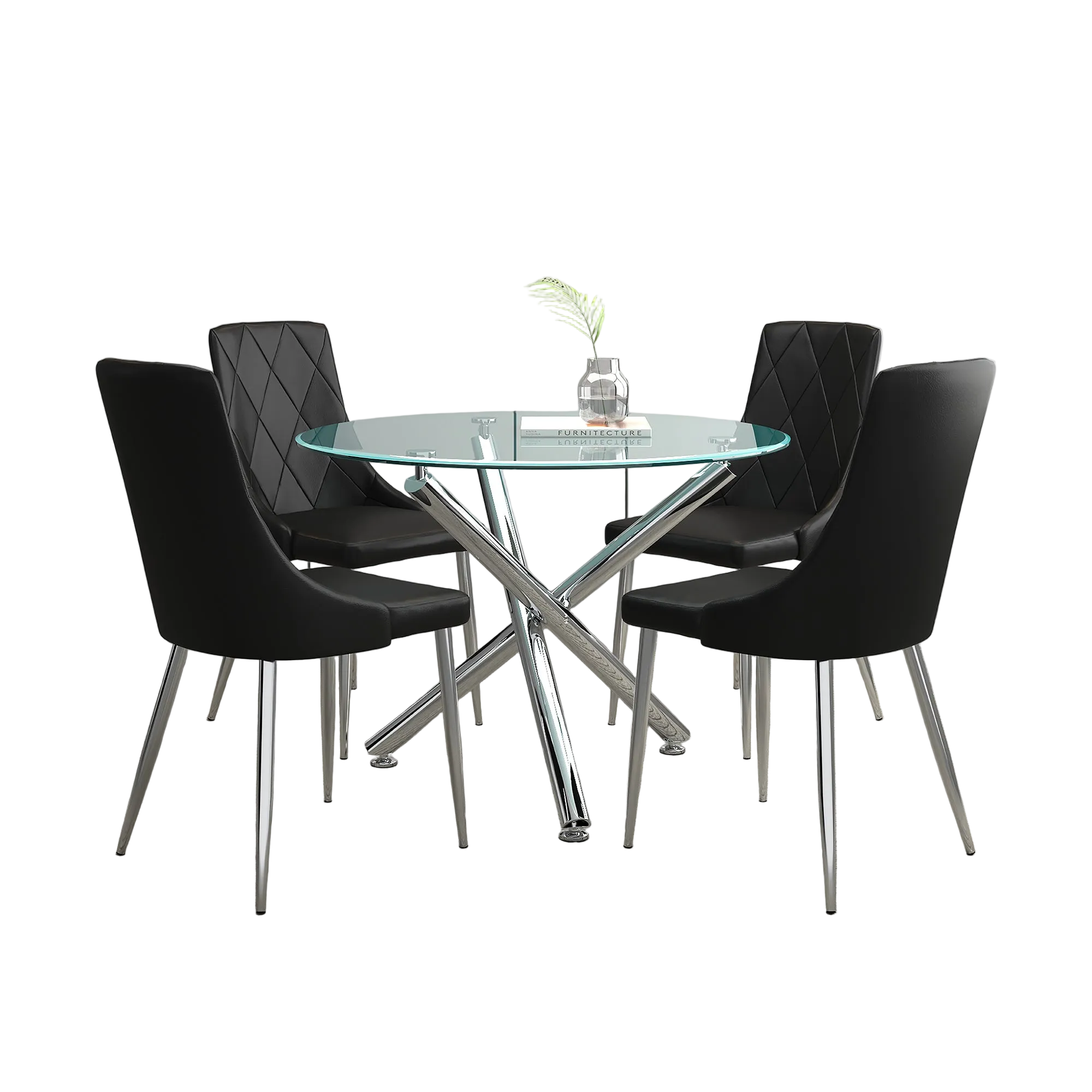 Solara Ii Devo Bk-5Pc Dining Set