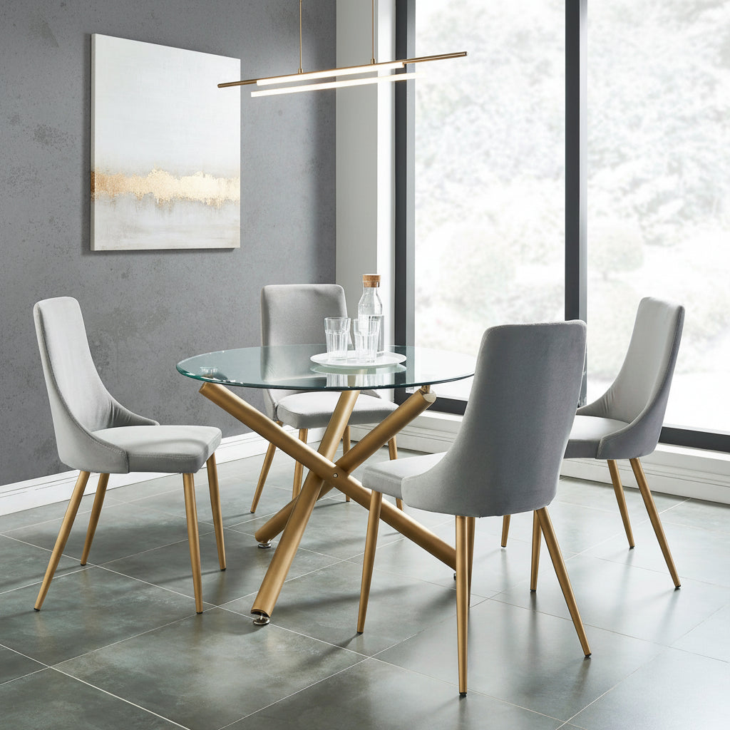 Carmilla Dining 5Pc Set-Chair Black