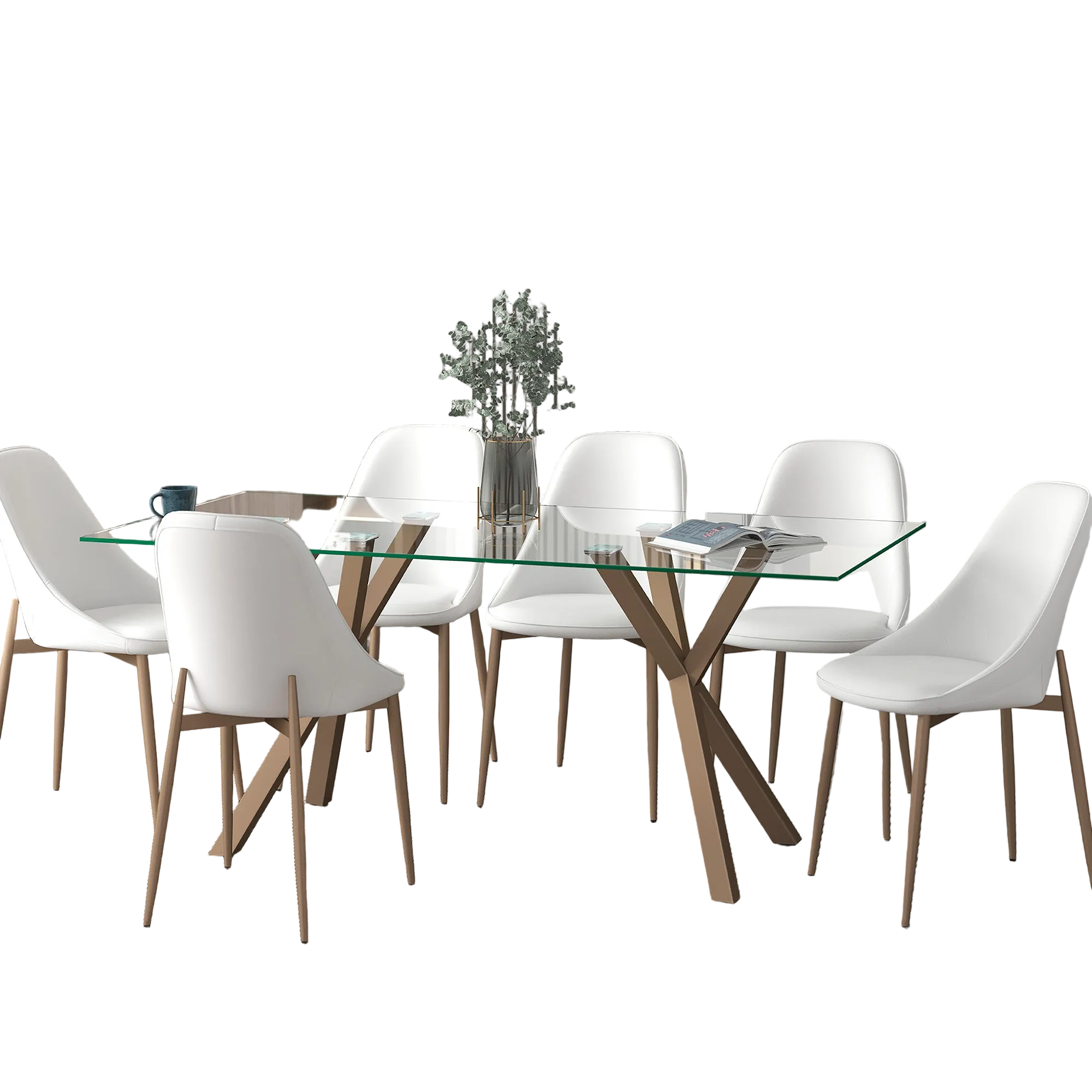 Ensemble de salle à manger Stark Gl Cleo Wt-7 pièces