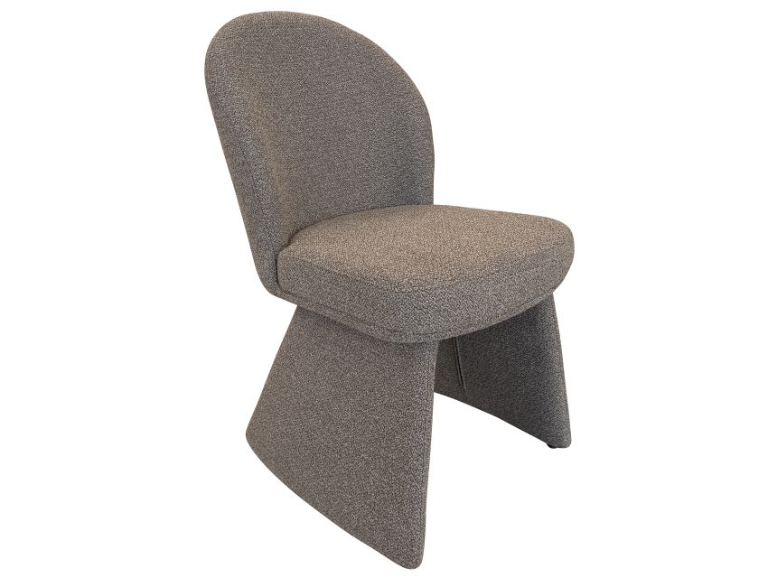 Ensemble de salle à manger 5 pièces Seaton and Noelle - Table en noyer et travertin et chaises marron