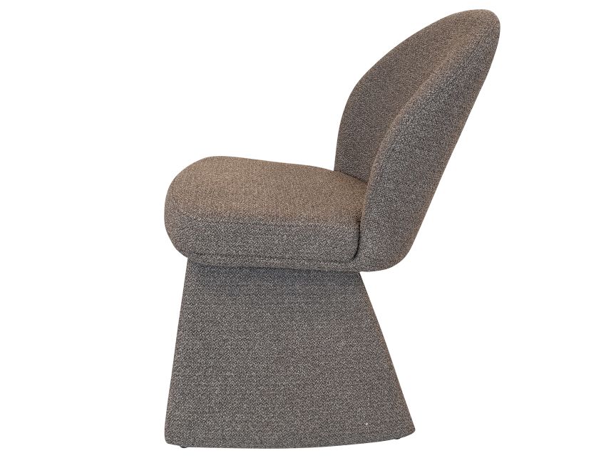 Ensemble de salle à manger 5 pièces Seaton and Noelle - Table en noyer et travertin et chaises marron