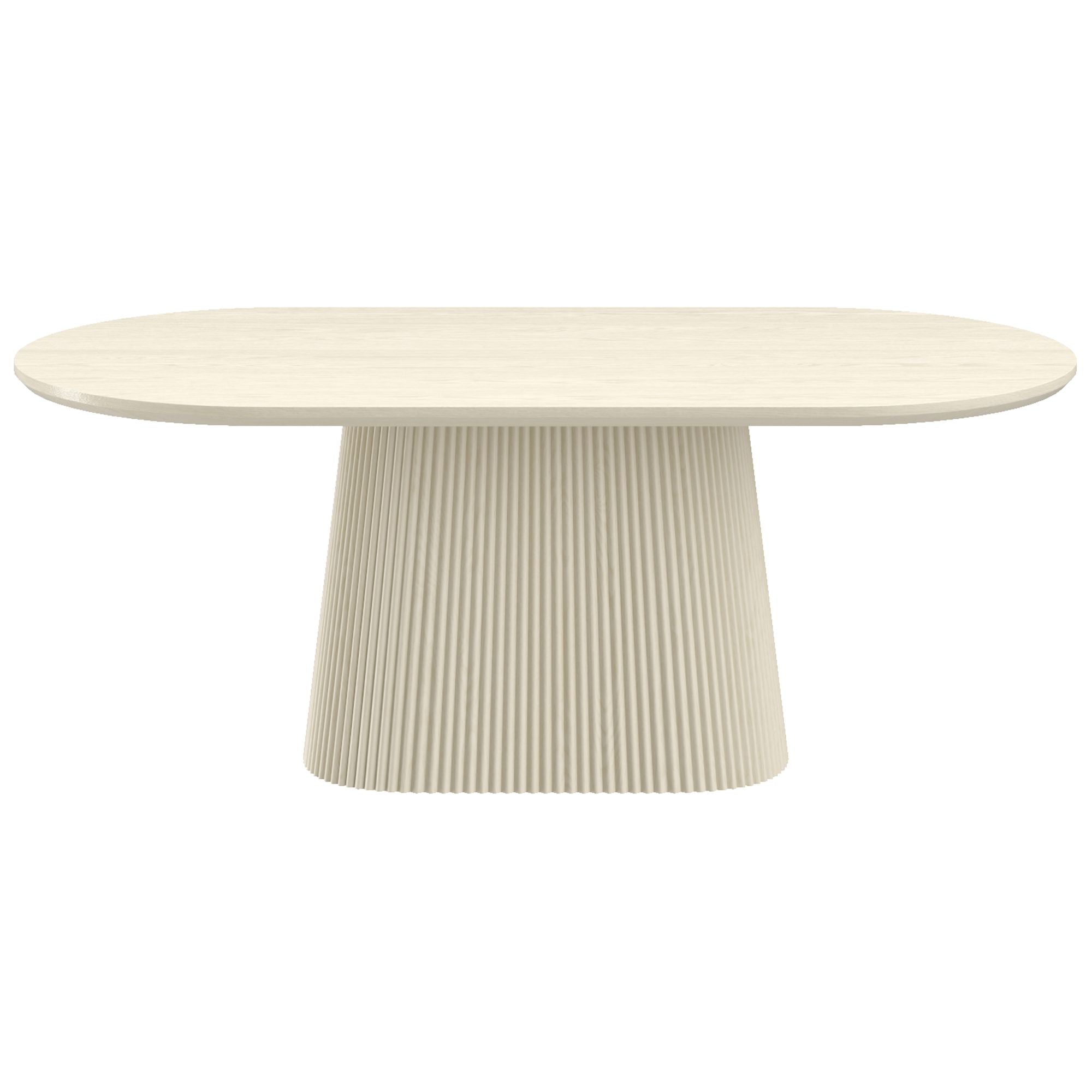 Tovas/Caspian 7pc Dining Set - Ivory Oval Table with Sand Chair