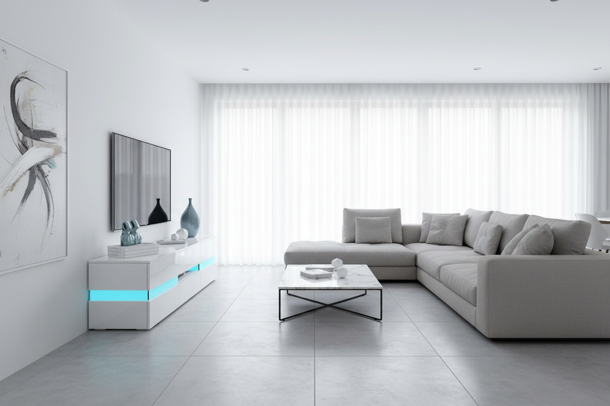 MEUBLE TV MODERNA BLANC