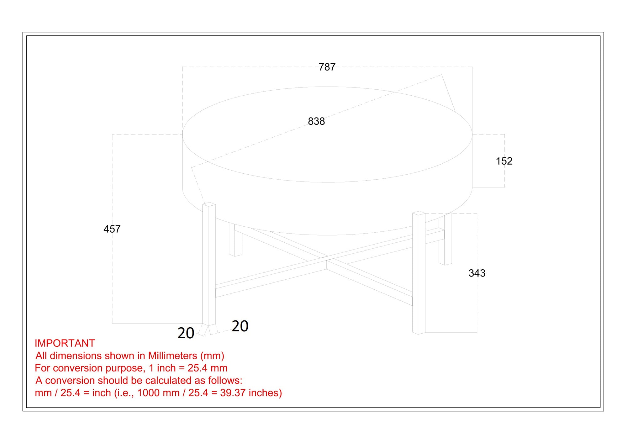 Table basse ronde Blox