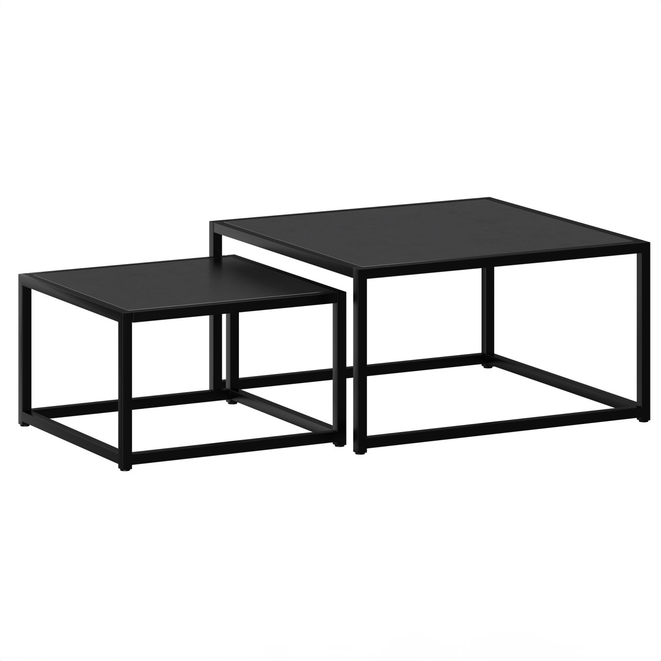 Ensemble de 2 tables basses Quinn noires