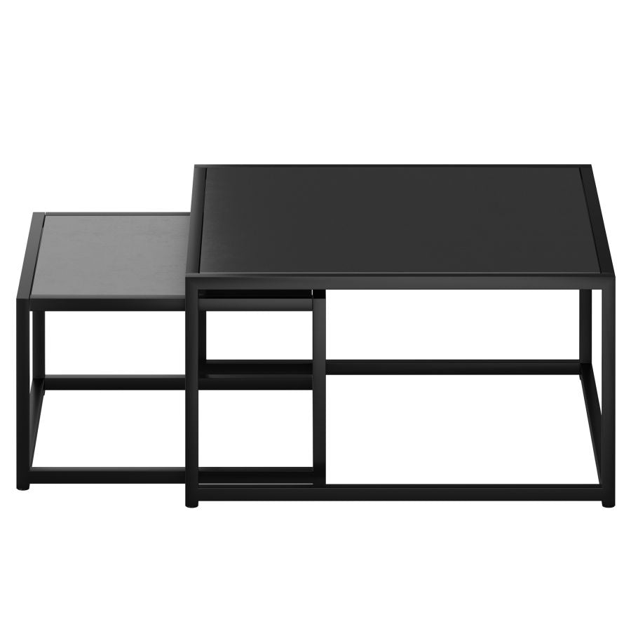 Ensemble de 2 tables basses Quinn noires