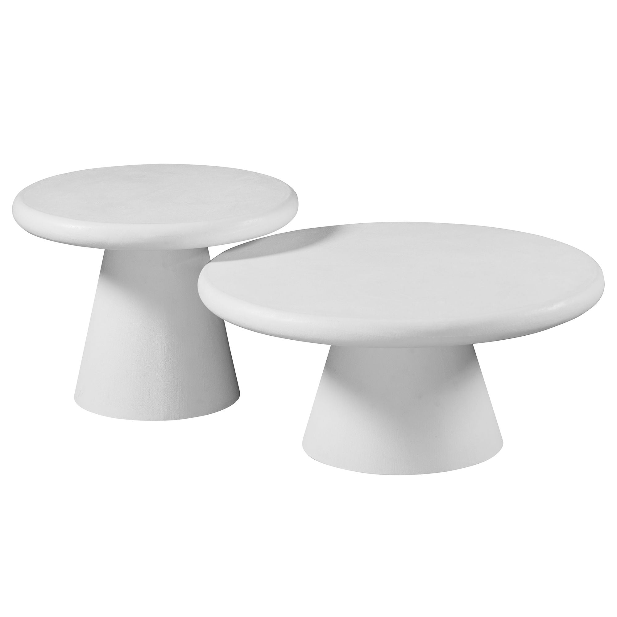 Ensemble de 2 tables basses Galio en blanc
