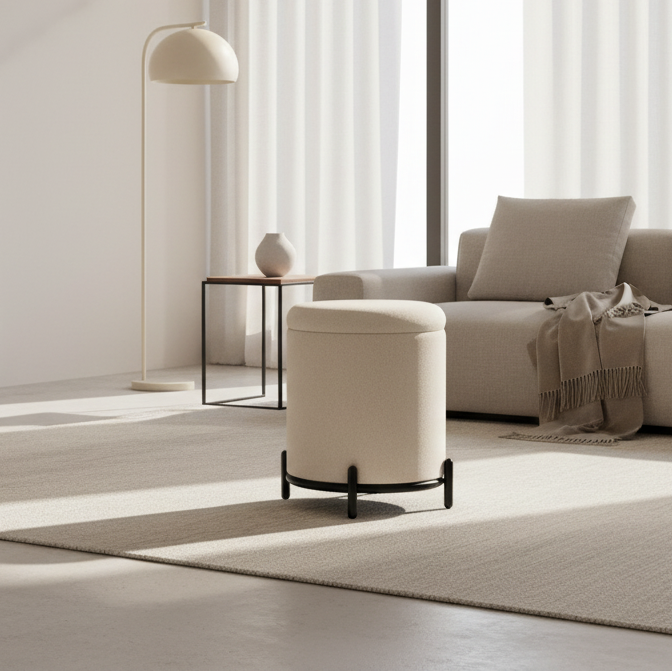 Castor Storage Ottoman