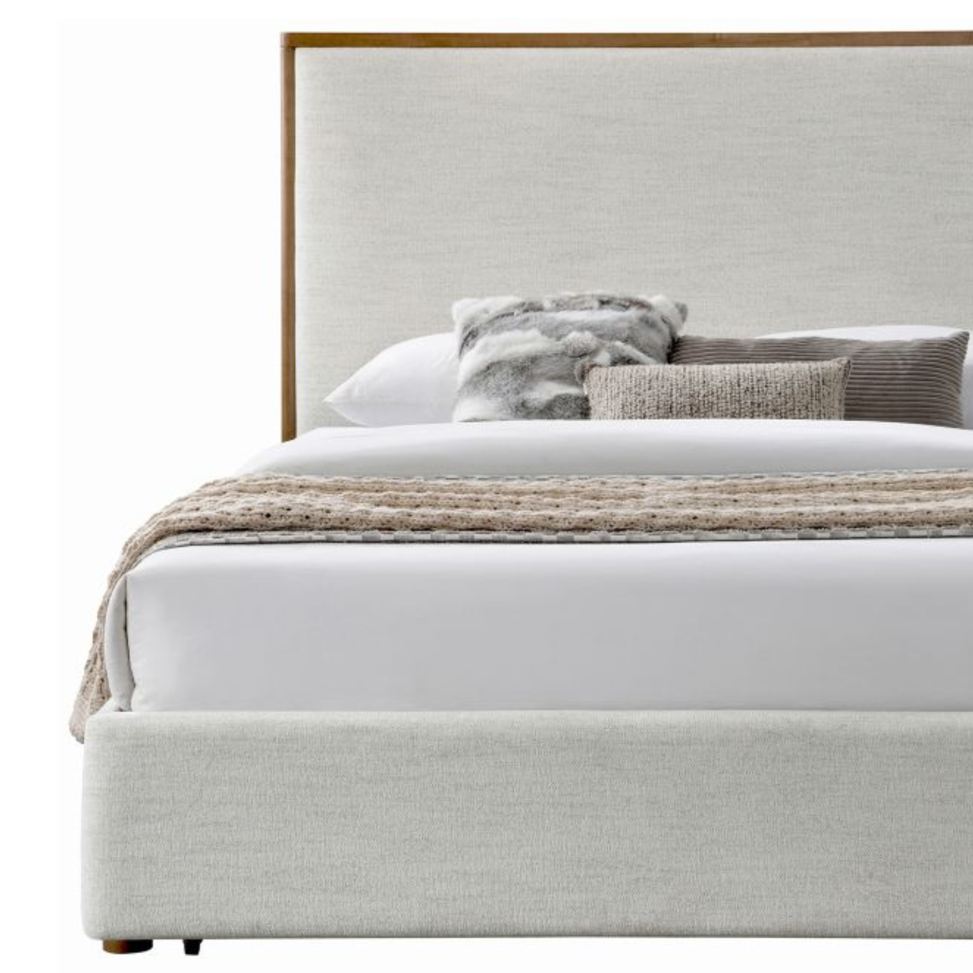 Lit plateforme King Andover 78" avec tiroir, couleur avoine