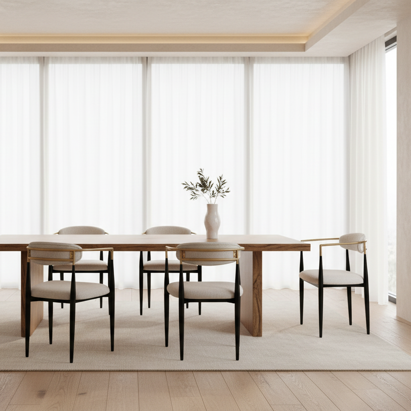 Chaise de salle à manger Mykos - Lot de 2