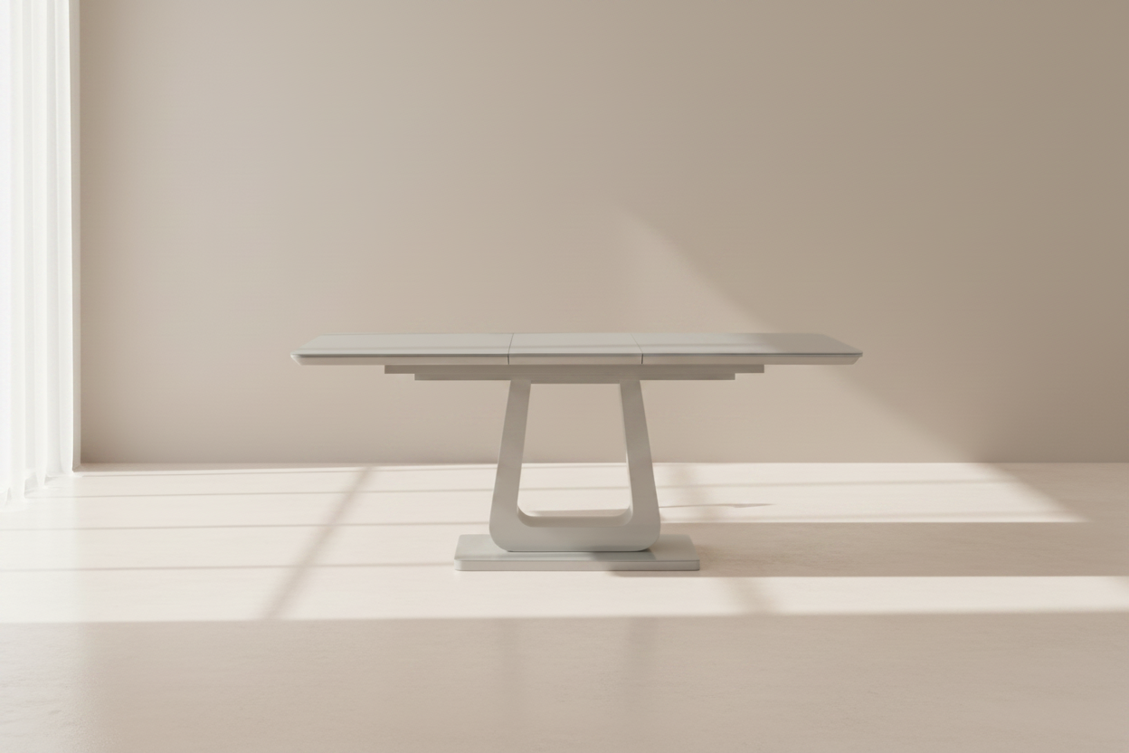 Corvus Dining Table w/Extension in Warm Grey