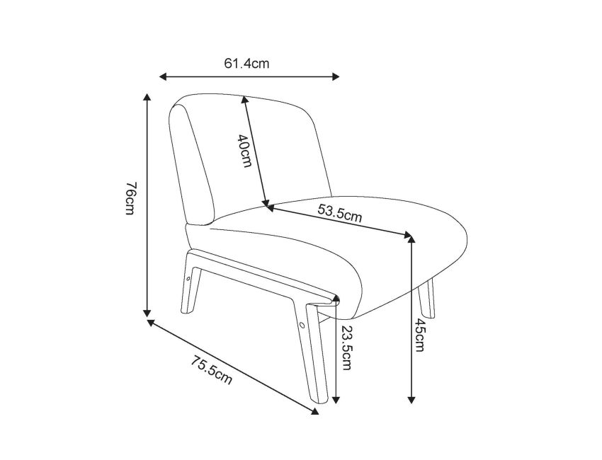 Fauteuil d'appoint Lisson en beige et noyer