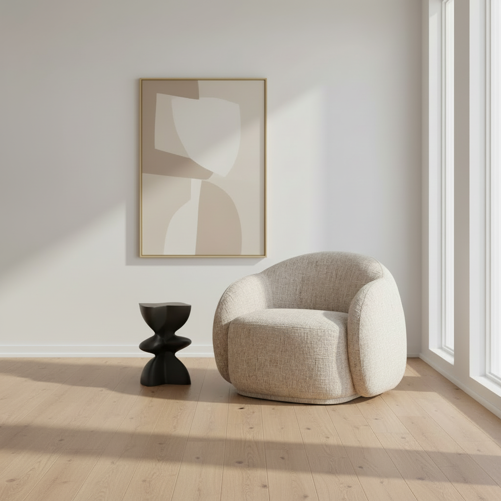 Fauteuil d'appoint Amriel – Fauteuil lounge moderne rembourré