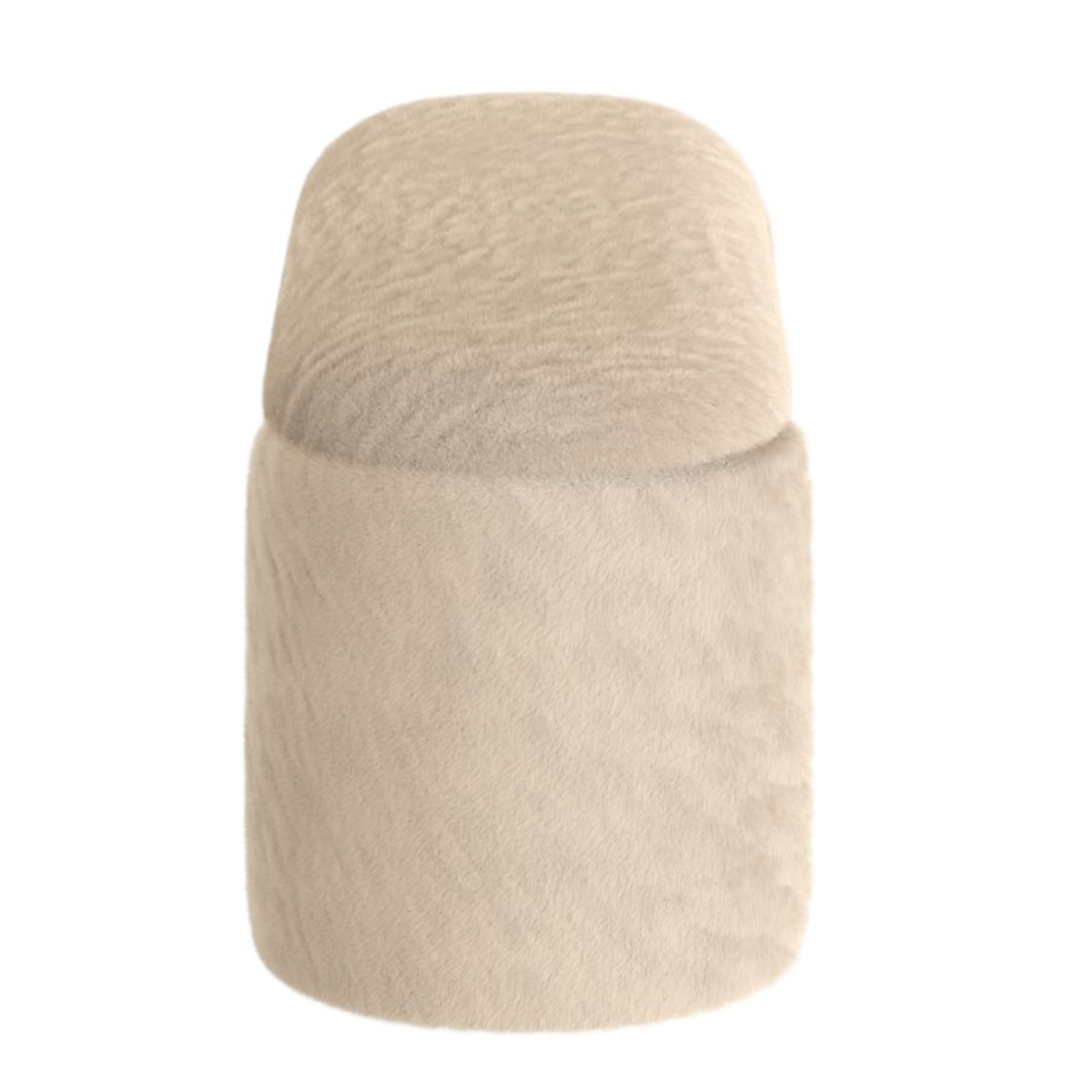 Pouf de rangement Selene en beige foncé