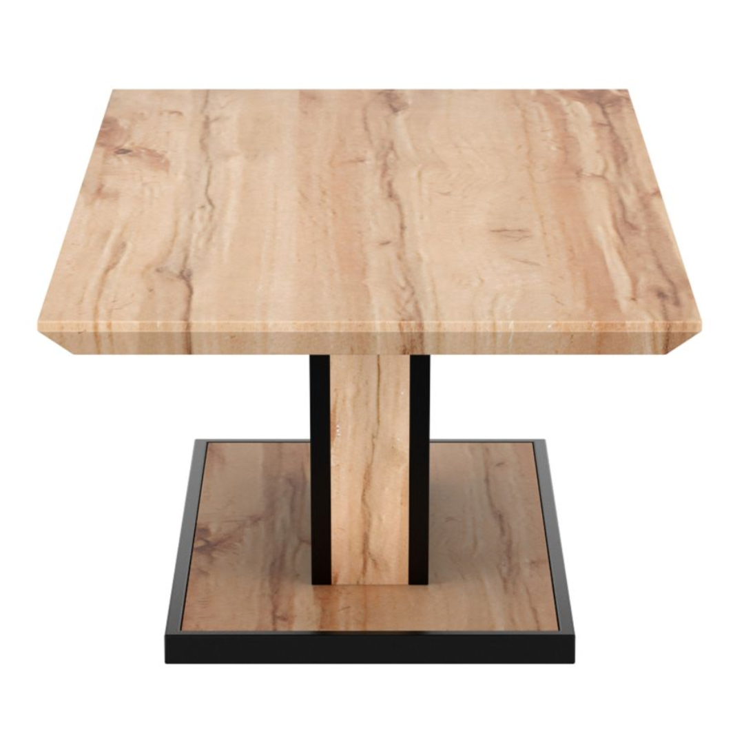 Table basse rectangulaire Forna en naturel et noir