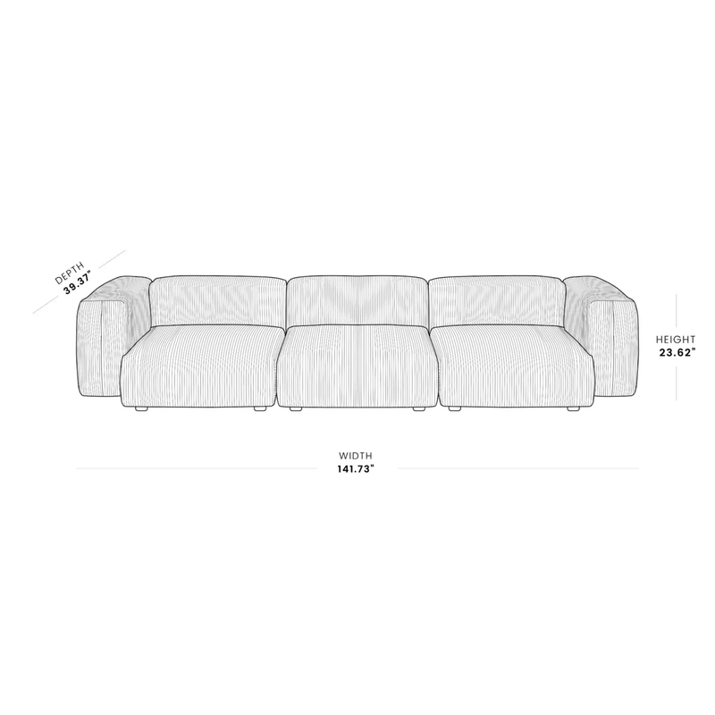 Inovo Modular Corduroy Sectional Sofa