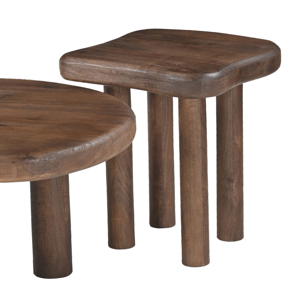 Zaloa Organic Accent Table in Dark Walnut