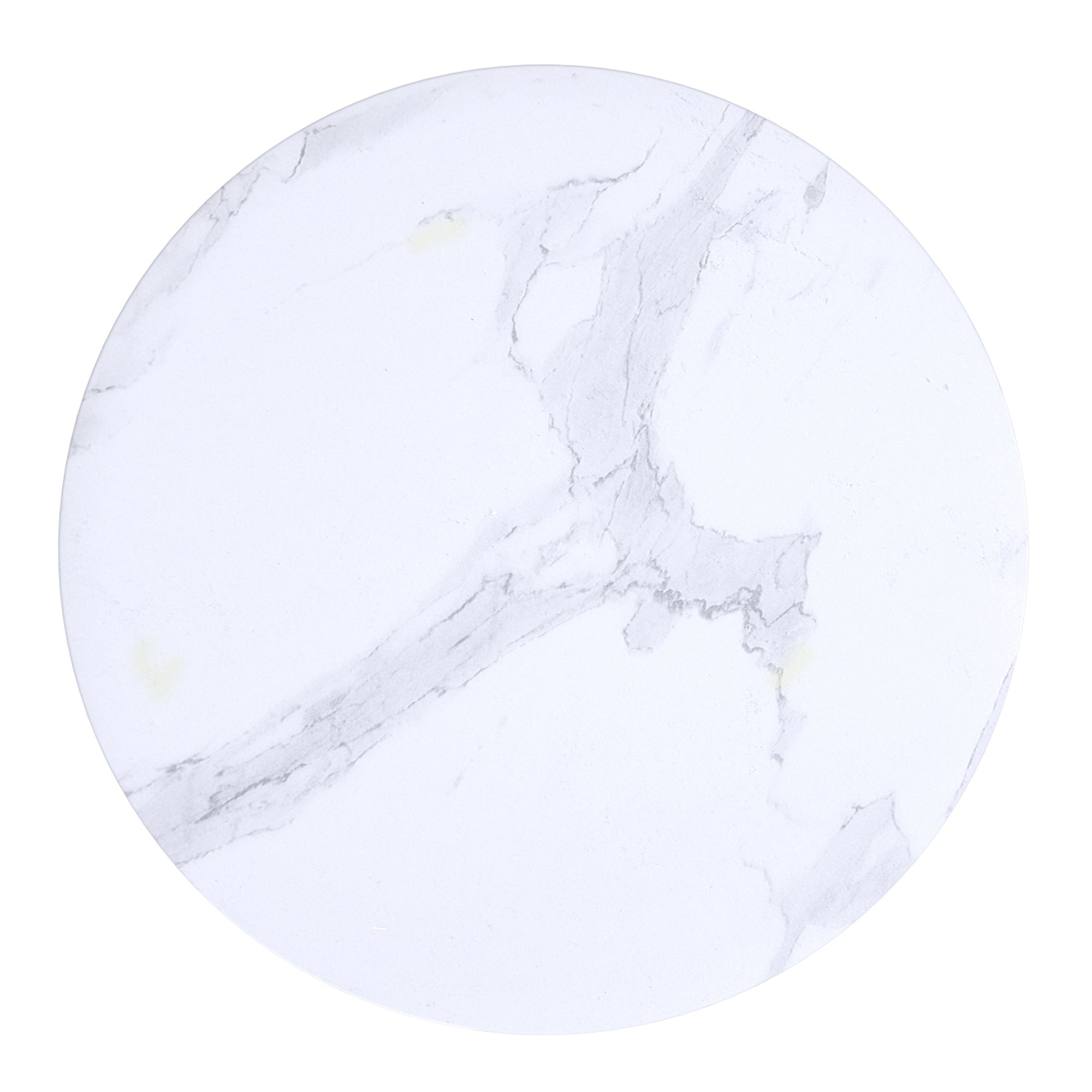 Table d'appoint ronde Emery en blanc et noir