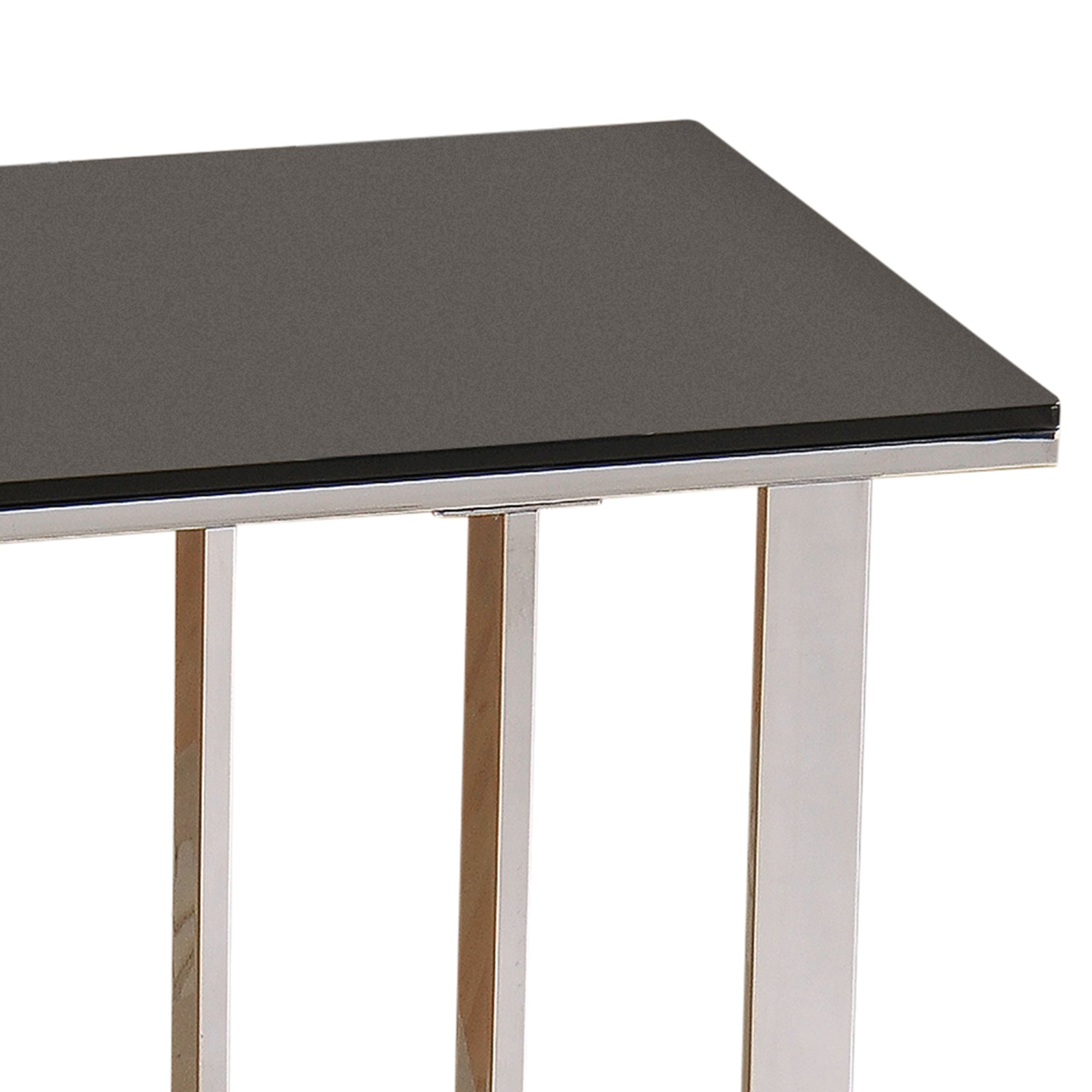 Table d'appoint Mod en chrome et noir