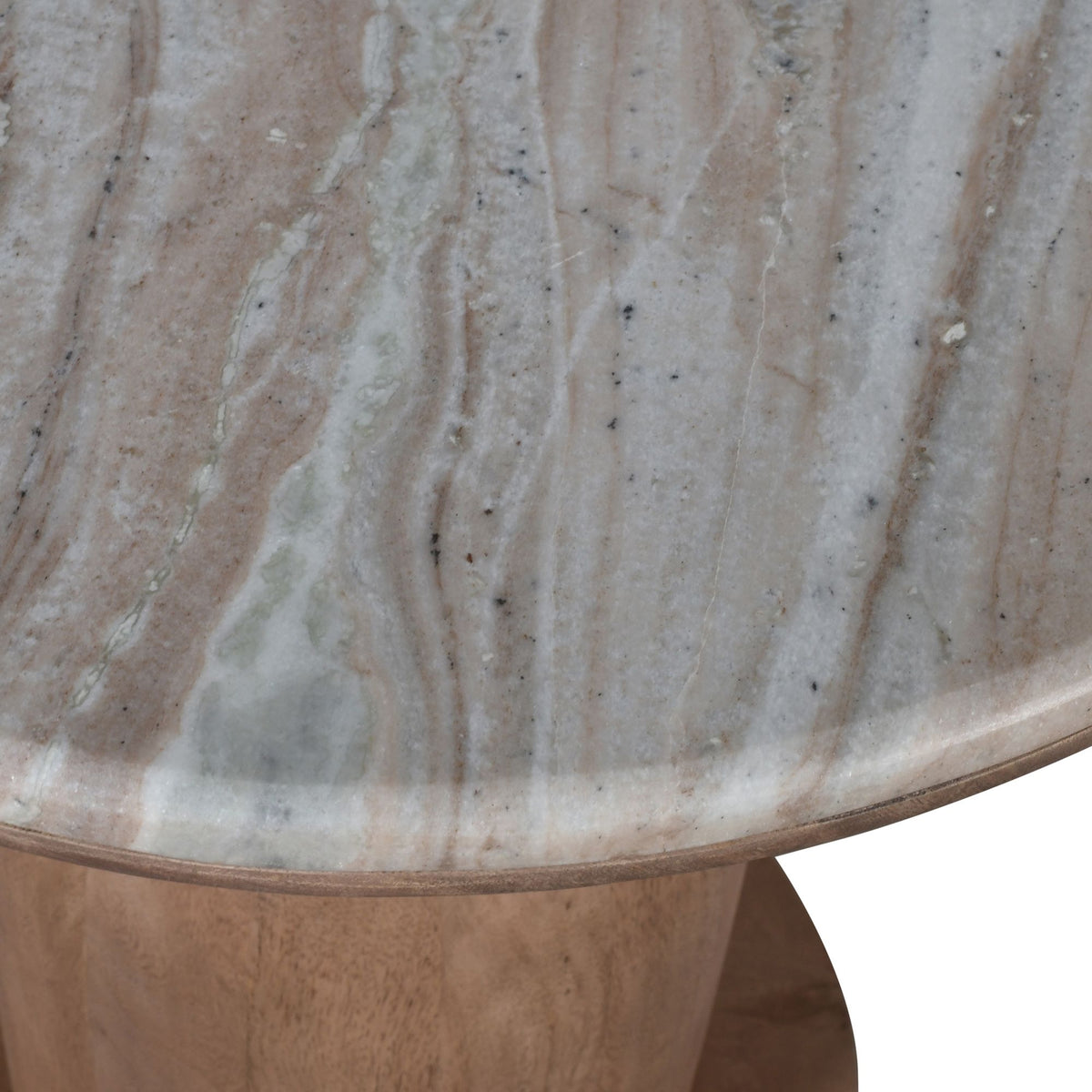Martina Round Accent Table in Walnut