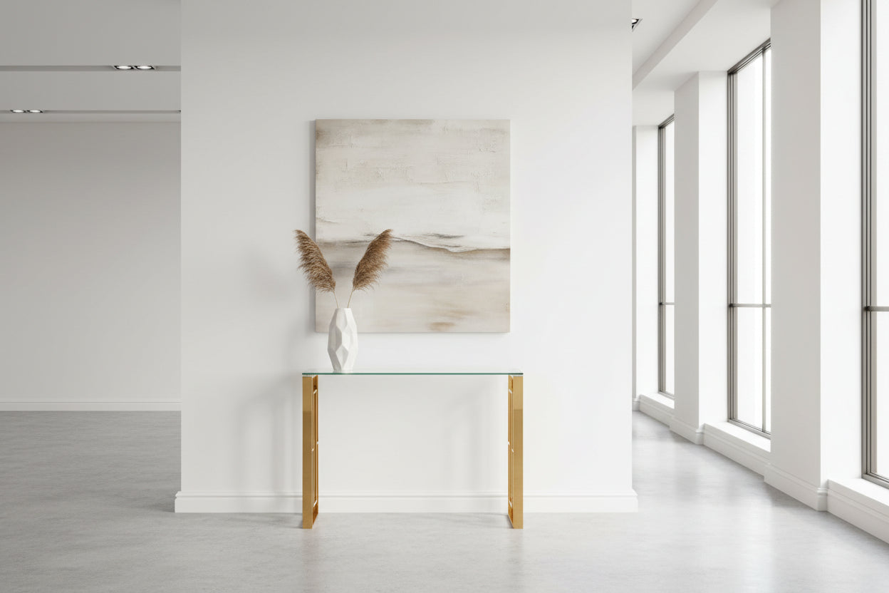 Eros Console/Desk in Silver