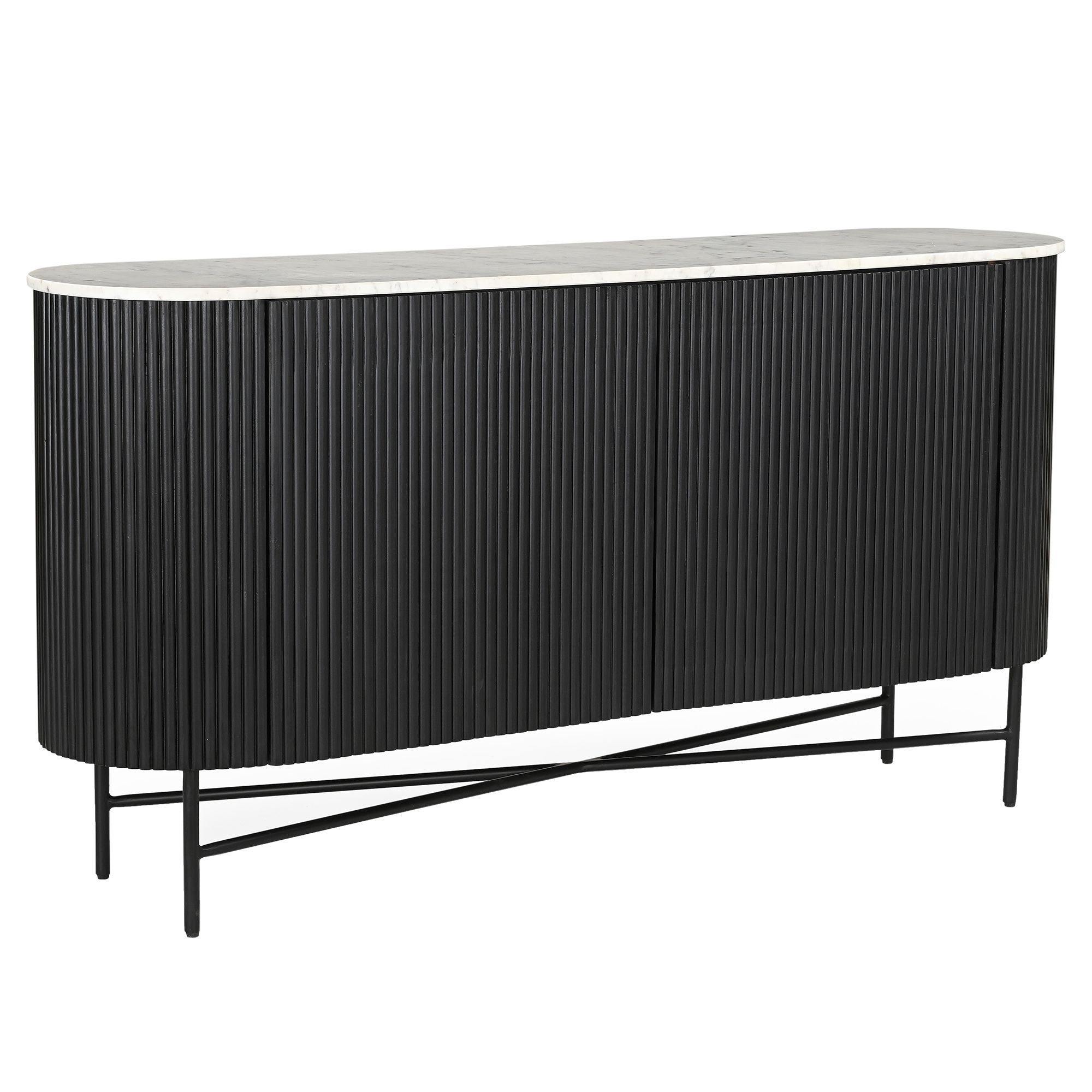 Reyna Sideboard, 57" in Black and White