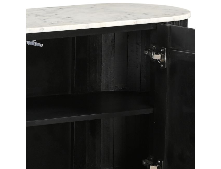 Reyna Sideboard, 57" in Black and White