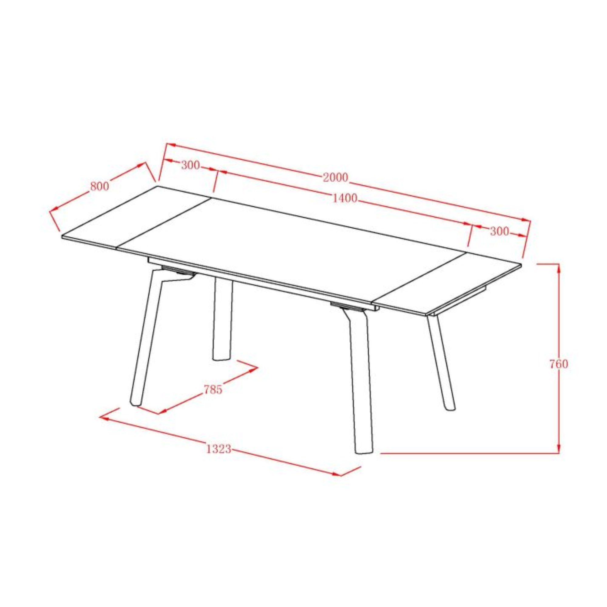 Bellaro Dining Table with Extension in Travertine and Cream