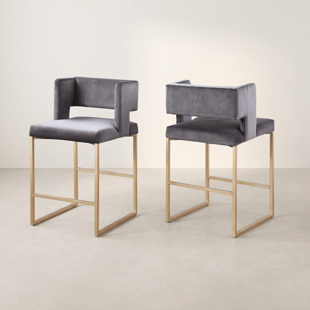 Tabouret de bar Anthony - Lot de 2