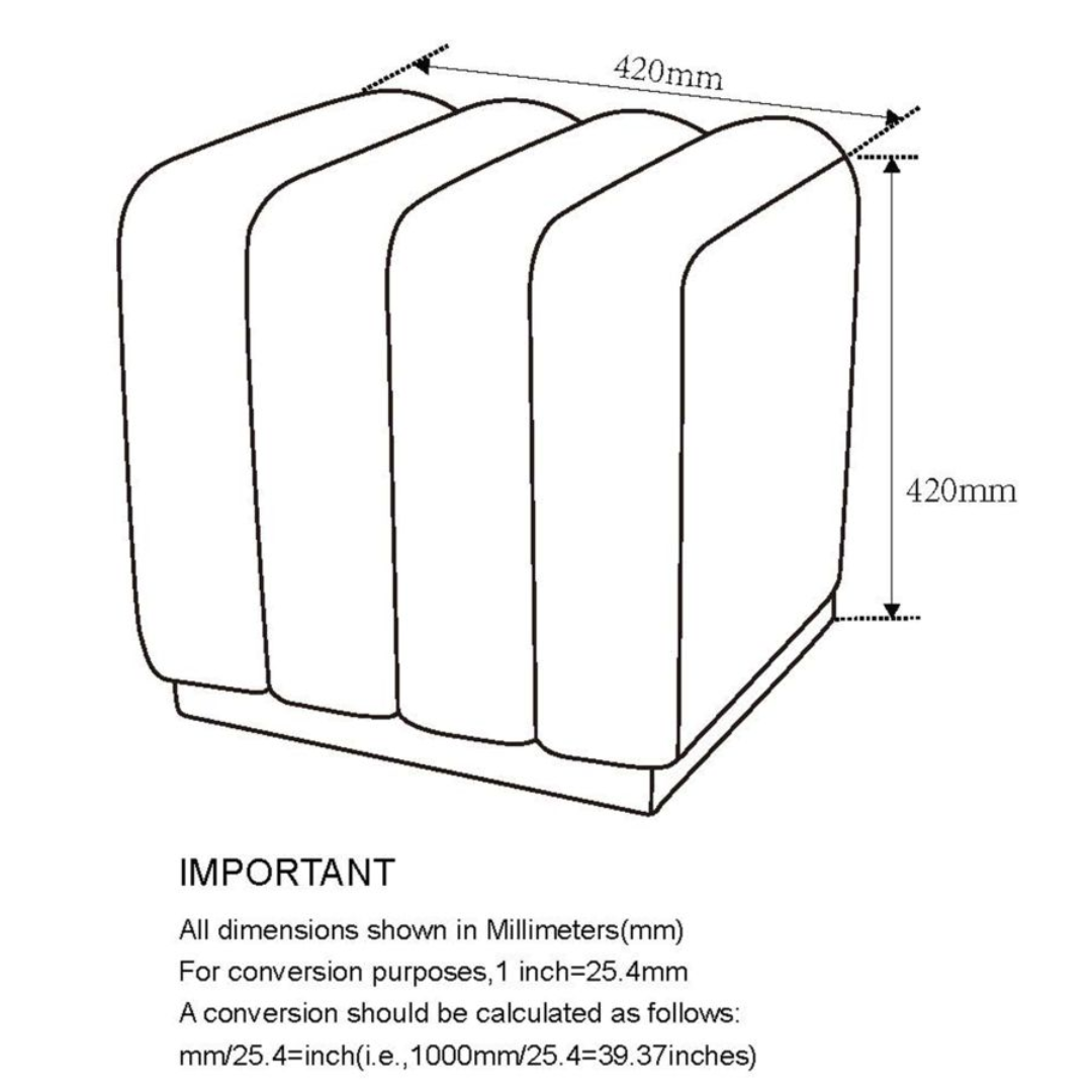 Petit pouf carré Rigel