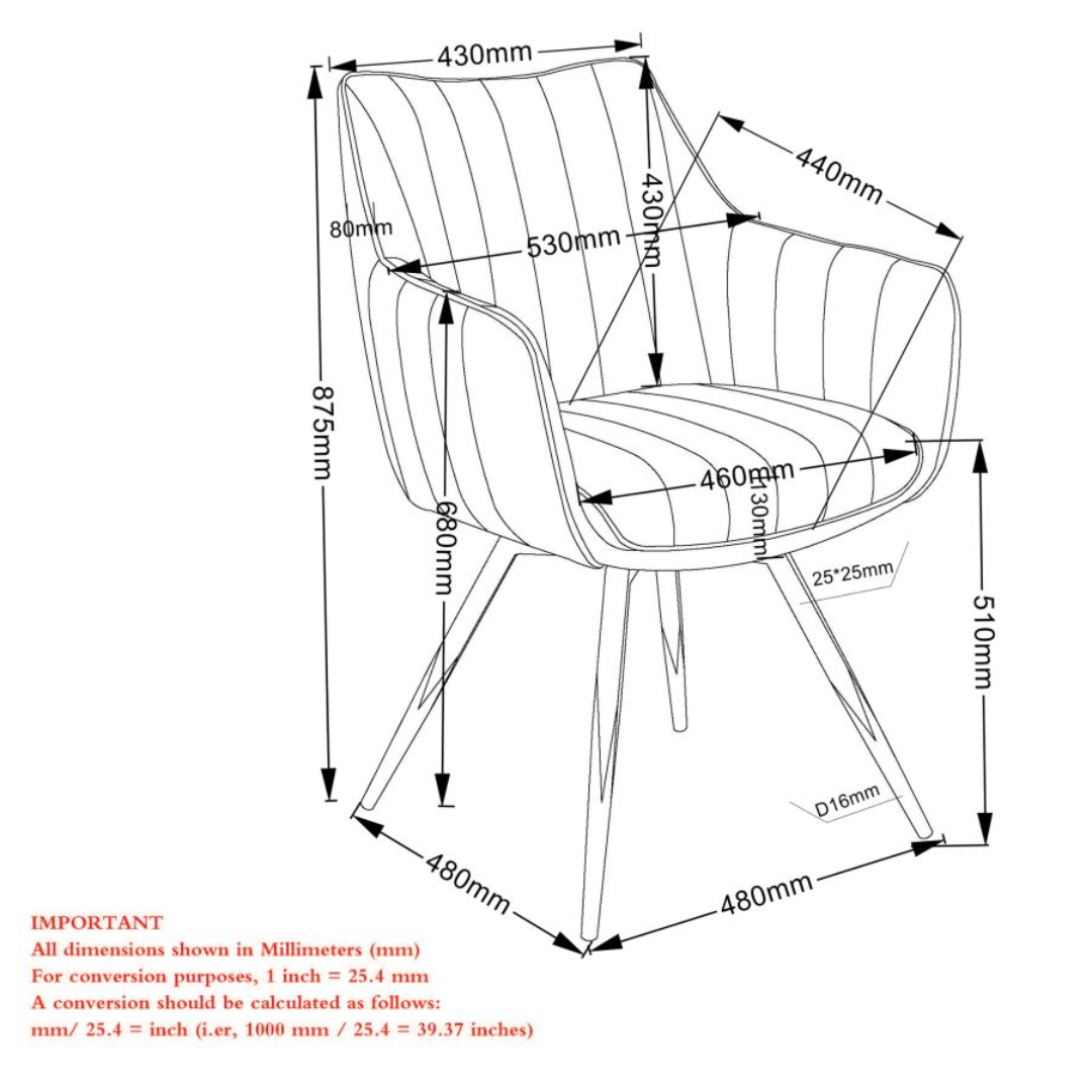 Chaise de salle à manger pivotante et d'appoint Talon, ensemble de 2