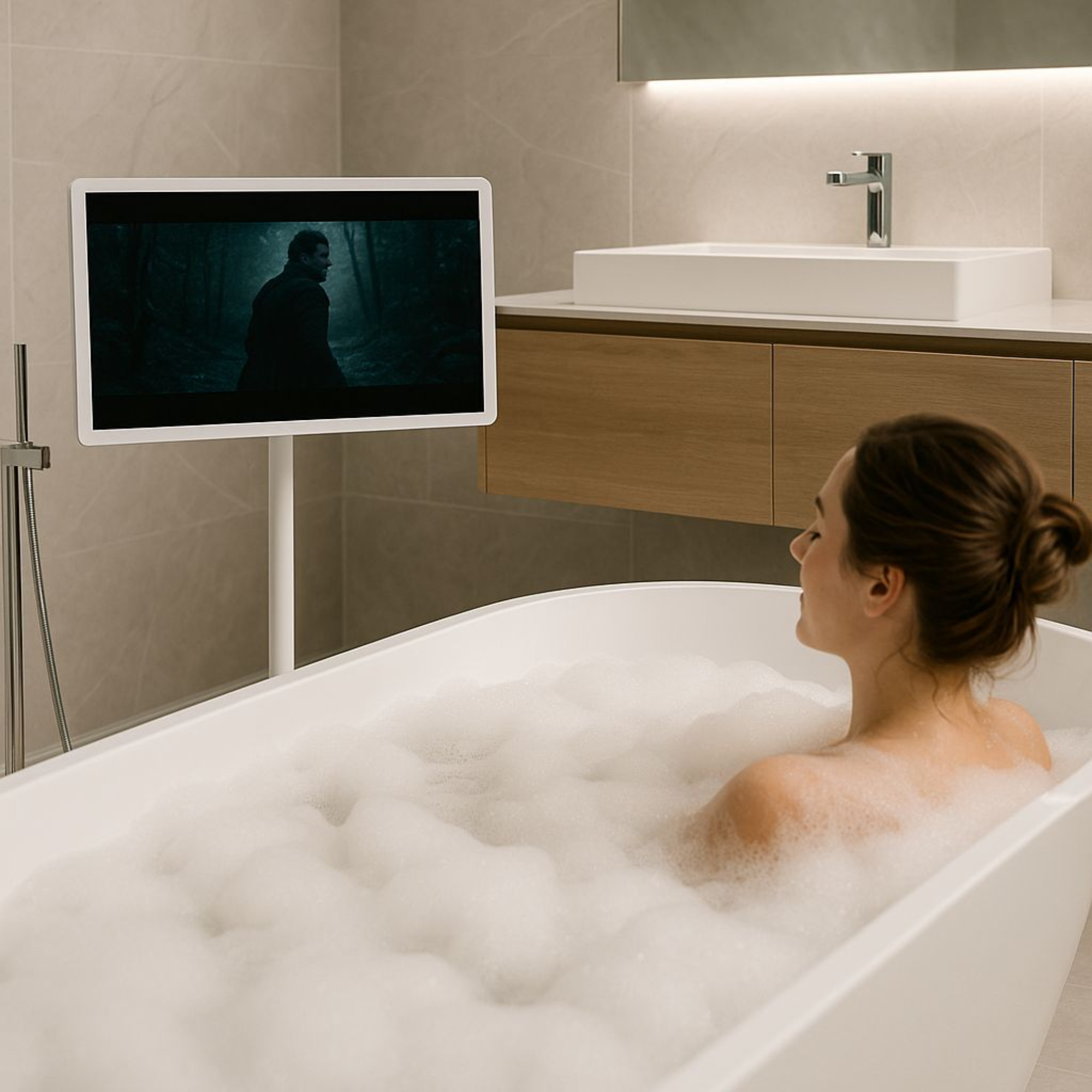 MOVEI Smart Wireless Screen with Mobile Stand – Touch Display & Battery Powered