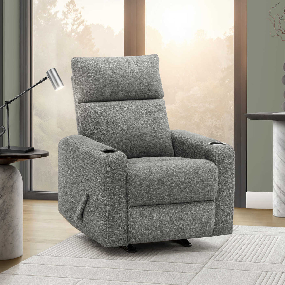 RECLINING CHAIR - ROCKER / CUPHOLDERS